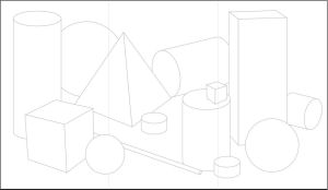 Click For Larger Image in New Window of Basic Forms Still Life