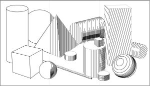 Click For Larger Image in New Window Of Line Shaded Basic Forms Still Life BlogDwgLine02sm