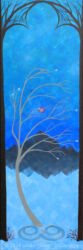 "Winter" © 2014 L. Eileen S. George a.k.a. "Eilee" George - part of a series of the Four Seasons, 36"h x 12"w; acrylic on canvas. Original and some prints available by custom order. Digital image of original acrylic painting by Linda Eileen S. George a.k.a. "Eilee" George entitled "Winter" - part of a series of the Four Seasons, 36"h x 12"w