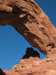 Digital photo in Arches Natural Park, a nice detail of a large arch © 2012 L. Eilee S. George