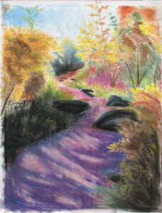 Digital image of pastel drawing "Painted Trail" © 2009 L. Eilee S. George