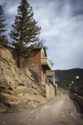Terraced dead-end street in Central City CO © 2022 L. Eilee S. George