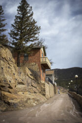 Terraced dead-end street in Central City CO © 2022 L. Eilee S. George