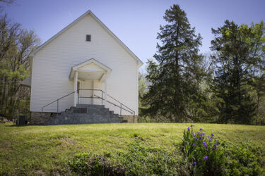 Old church in spring time Saginaw MO © 2022 L. Eilee S. George