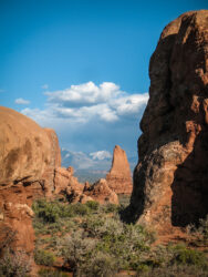 Beautiful complementary color view at Arches © 2012 L. Eilee S. George