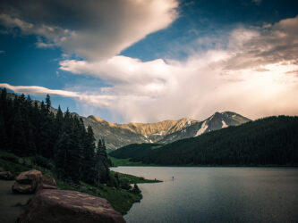 Somewhere between Leadville and Idaho Springs the sun is setting © 2017 L. Eilee S. George