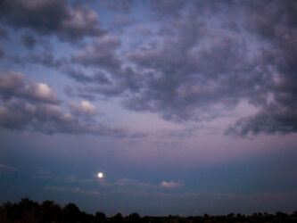 Lunar view one evening on I-25 north of Denver © 2012 Linda Eileen “Eilee” S. George