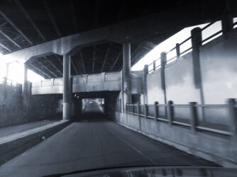 Viaduct that has since been demo’d & replaced in Denver on I-70 © 2014 L. Eilee S. George