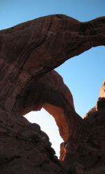 Cropped image of Arches NP to mimic a shape made by my hand posing as Arches © 2012 L. Eilee S. George