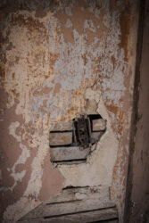 Rusted switch in abandoned house in Last Chance CO ghost town © 2022 L. Eilee S. George
