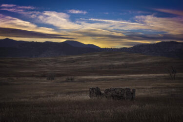 Ruin looking at front range near Denver © 2021 L. Eilee S. George