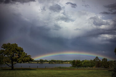 Rainbow after storm in Adams County CO © 2021 L. Eilee S. George